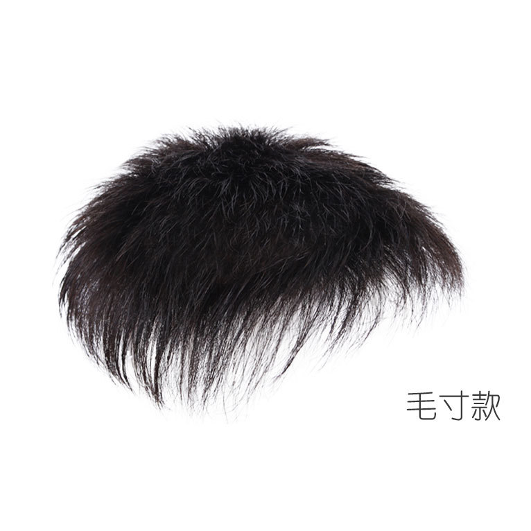 wig men's real hair hair supplementing piece men's hairpiece mechanism viscose clip Application Scenario