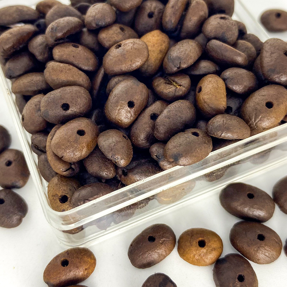 hot new chinese punch coffee beans loose beads diy accessories material necklace bracelet bracelet beads full figure