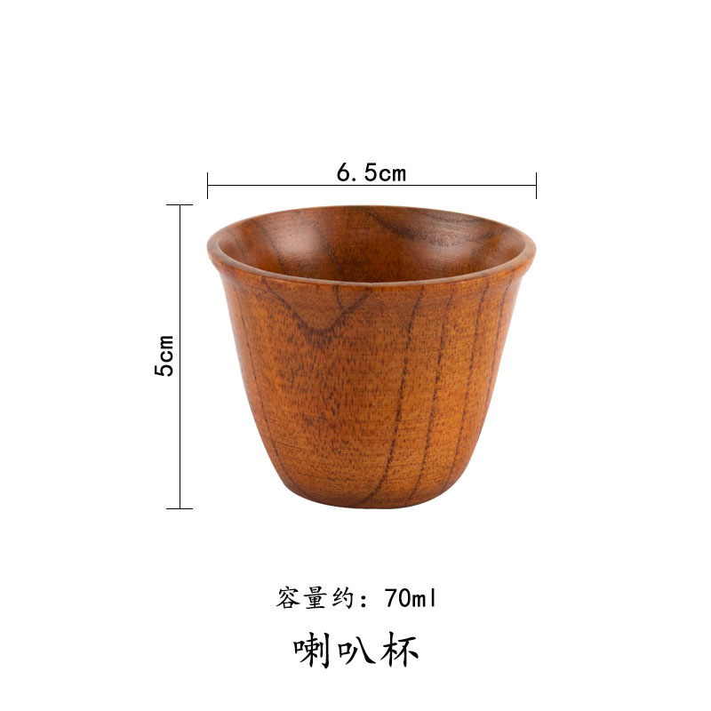 wooden cup tea cup restaurant home handle coffee cup gift handy cup customized logo jujube wood creative glass Item Picture