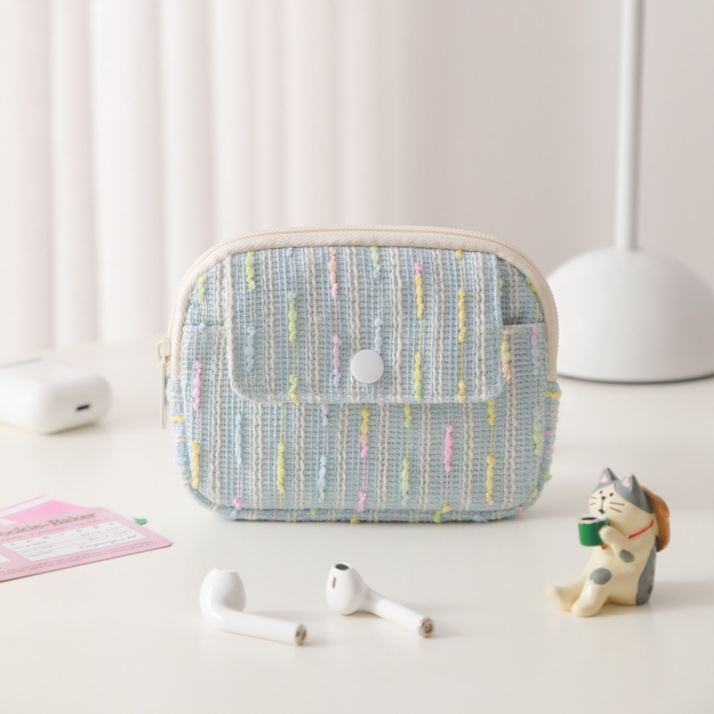 classic style flip coin purse simple and portable storage bag cute soft coin purse lipstick cosmetic bag mini full figure
