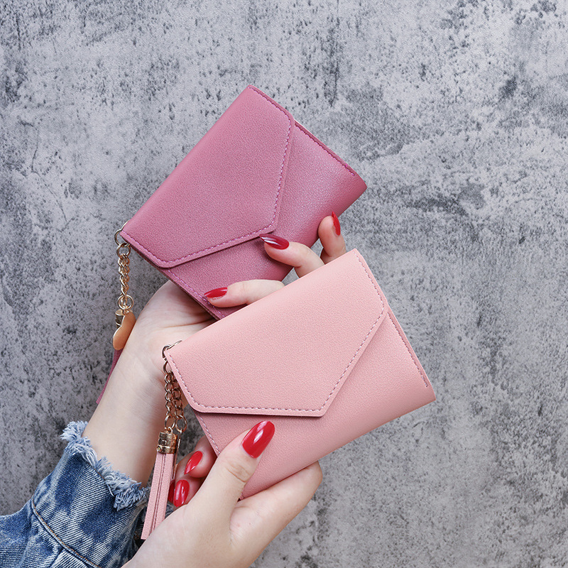 factory direct sales new ladies' purse women's tassel pendant litchi pattern wallet card holder coin purse in stock wholesale full figure