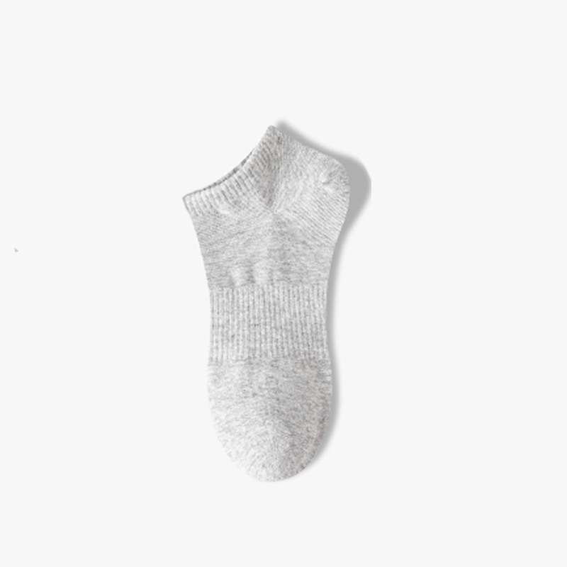socks men's deodorant and sweat-absorbing spring and summer pure cotton sport mid-calf length sock thin solid color socks summer socks women's boat socks full figure