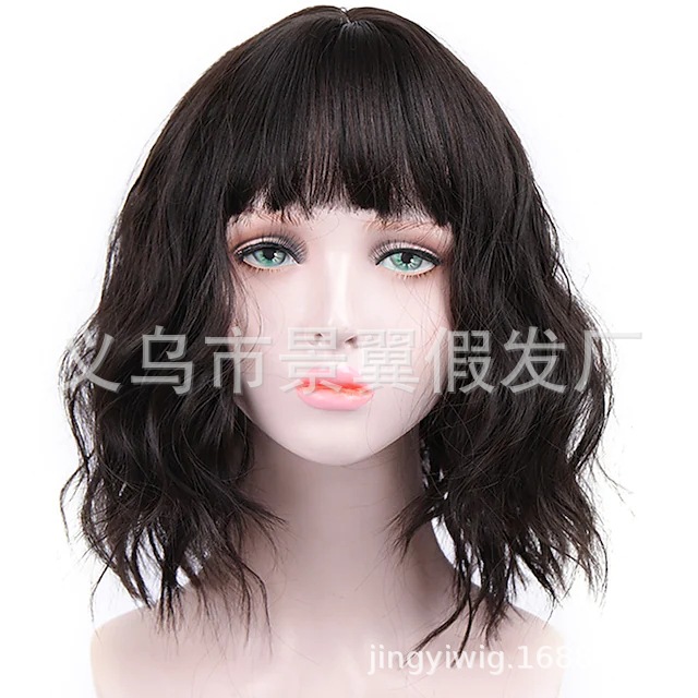cross-border new arrival wig european and american women chemical fiber hair high-temperature fiber short twist braid short curly hair wig curly wave wigs Item Picture