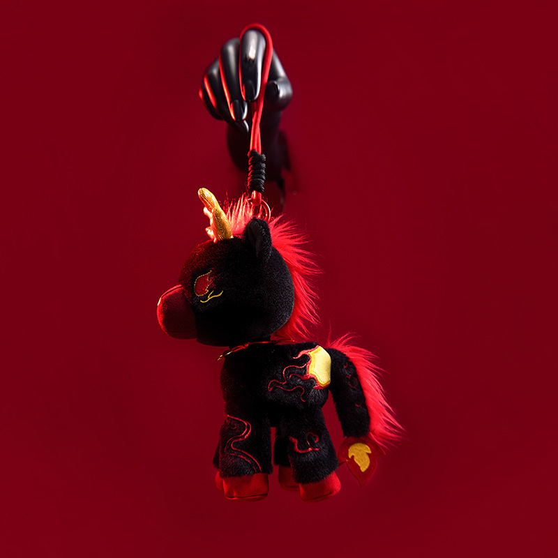 horse year mascot doll pendant keychain plush toy zodiac doll doll 2026 new year gift logo Specification drawing