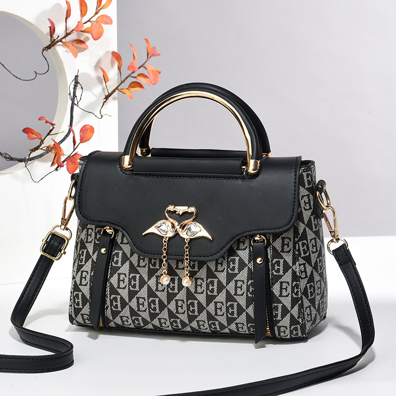 new french style women's bag bag fashion handbag light luxury printed shoulder messenger bag three-dimensional classic style bags details Picture