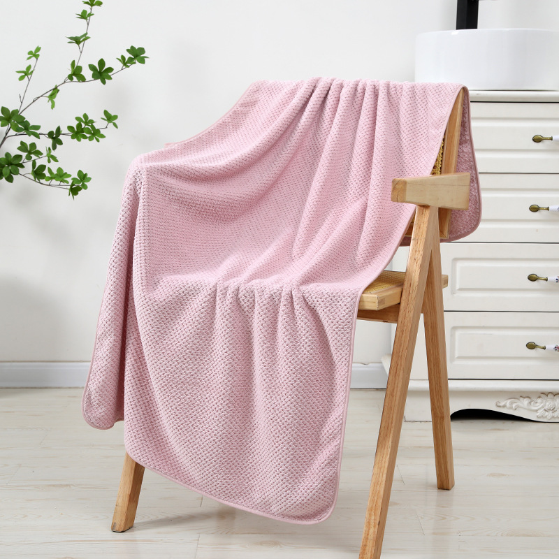pineapple plaid thick coral fleece bath towel than pure cotton water-absorbing quick-drying beach towel big towel wedding favors wholesale Specification drawing