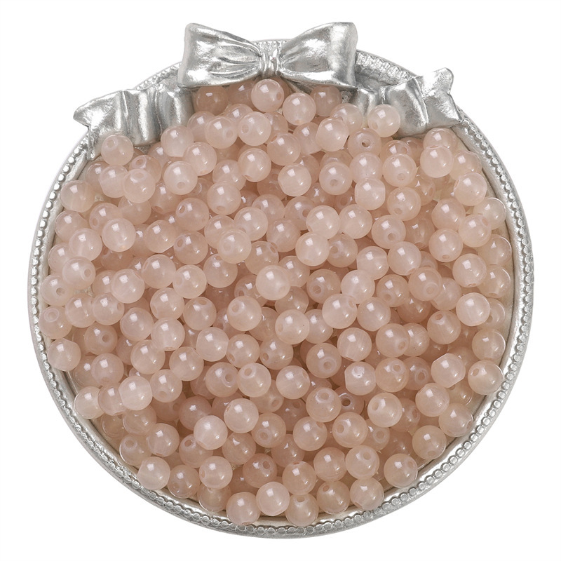 glass jelly imitation jade round beads bracelet beads scattered beads handmade diy bracelet necklace accessories material full figure