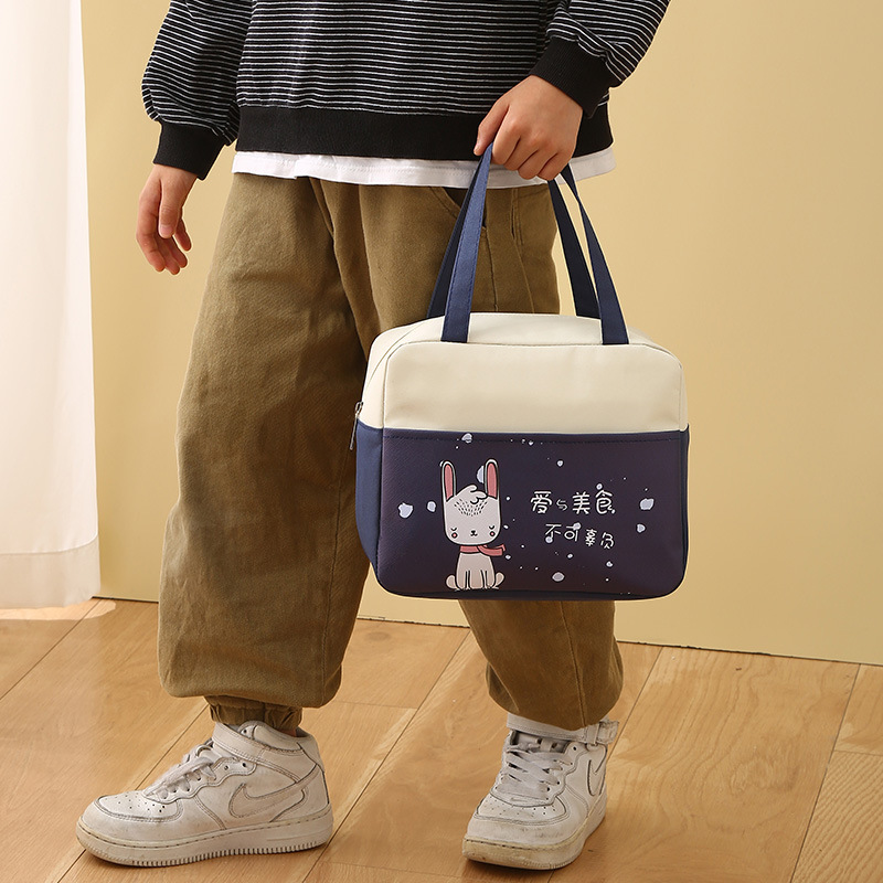 lunch box bag japanese handbag work thickened and large-capacity aluminum foil insulation bag simple rice bag insulation lunch bag details Picture