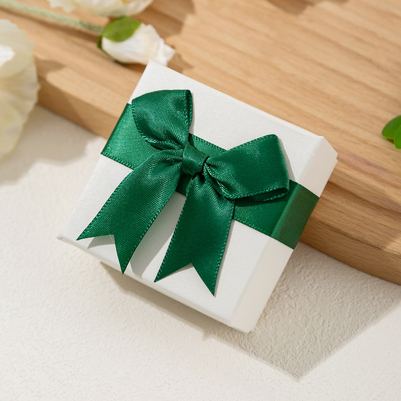 korean style bow white gift box in stock wholesale jewelry box ring box necklace ear stud earrings bracelet jewelry box Specification drawing