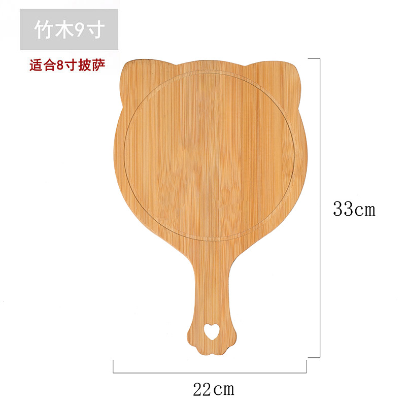 cross-border pizza plate wood pallet round food grade household internet celebrity tableware fried chicken wood steak baking tray details Picture