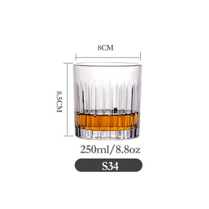 customized foreign wine whiskey shot glass glass wine special logo home bar creative carved spirits cup light luxury Item Picture