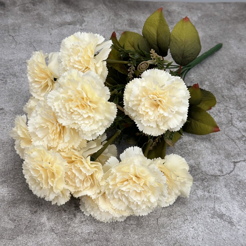 simulation 13 carnation big handle bouquet home hotel wedding celebration dress up emulational flower and silk flower artificial flowers wholesale full figure