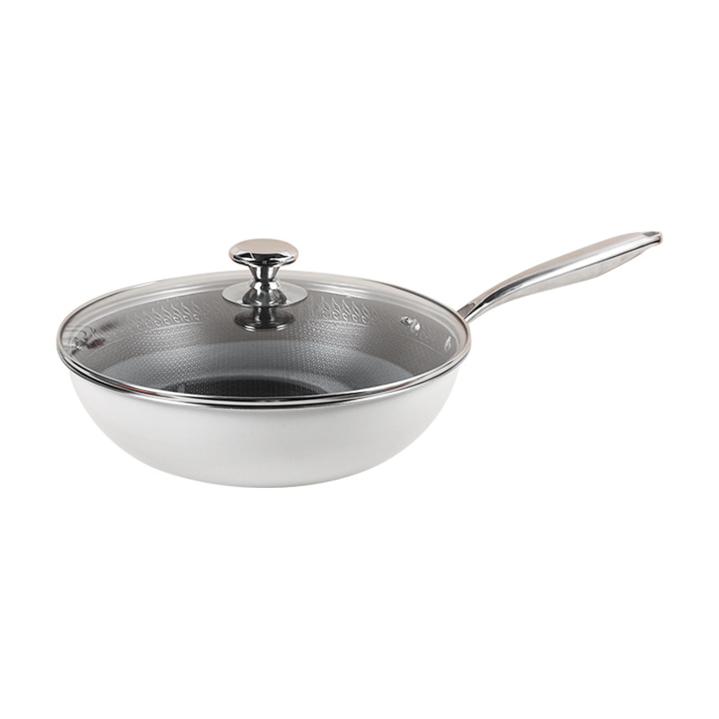 lannuo new style frying pan 316 stainless steel non-stick frying pan medical stone pan household extra thick frying pan frying pan full figure