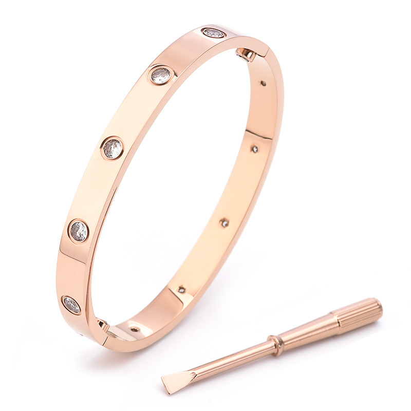 factory direct sales khaki five generation titanium steel bracelet permanent ring screwdriver couple fashion bracelet rose gold bracelet Application Scenario
