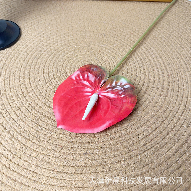 red artificial flower wedding auditorium hotel scene layout road lead flower row ceiling flower arrangement decoration flower artificial flower Application Scenario