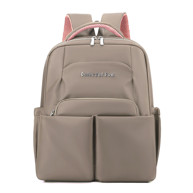 nylon backpack women's large capacity fashion travel solid color simple backpack all-match casual outdoor lightweight schoolbag women Application Scenario