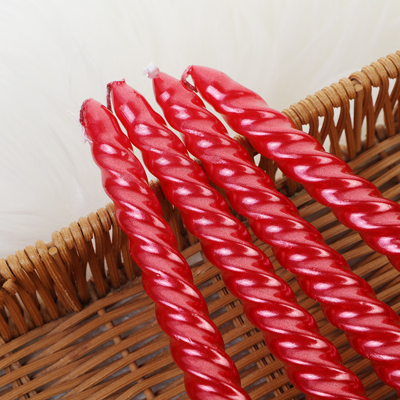 wholesale european style long brush holder color thread candlestick candle household romantic candlelight dinner decoration wedding birthday candle details Picture