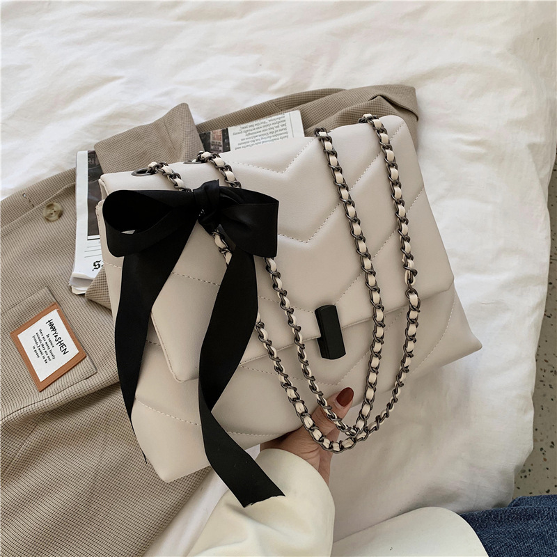 cross-border fashion large capacity diamond lattice bag autumn and winter new pu shoulder soft crossbody large capacity women's bag bag bag Specification drawing
