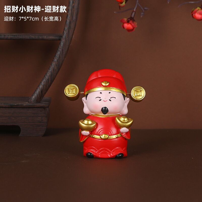 hot-selling new arrival little god of wealth decoration lucky home decoration resin crafts 2026 new year gift wholesale details Picture