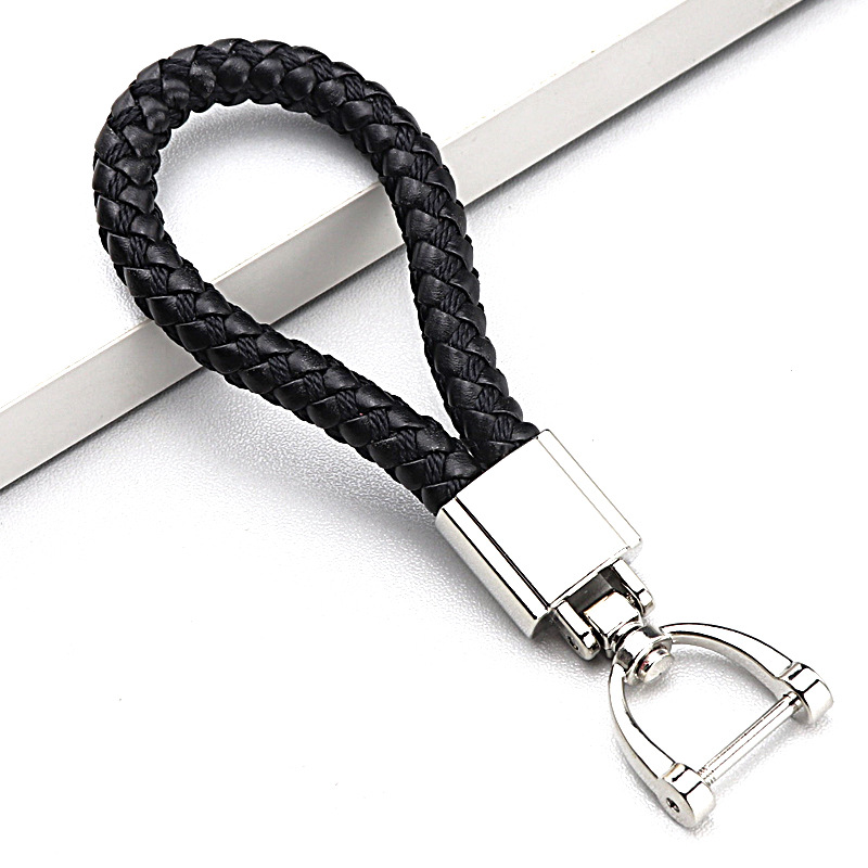 customized braided rope keychain metal car key case accessories business creative activities practical gift customization Specification drawing