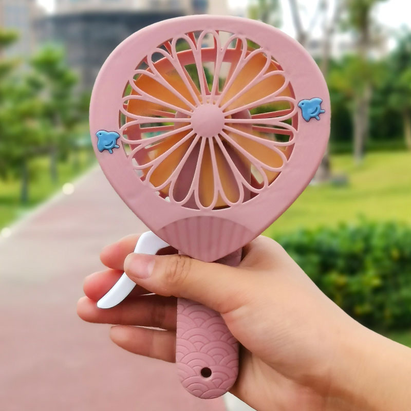 creative hand pressure manual fan little fan mini cute portable portable hand gift free logo hand pressure details Picture