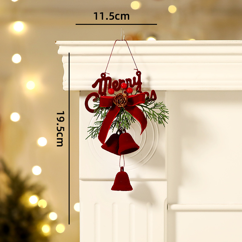 2026 new christmas bell nordic flocking bell ornaments decorations window christmas tree pendant christmas ball Item Picture