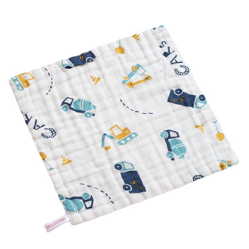 six layers pure cotton square towel cotton baby small square towel face cloth gauze towel gauze saliva towel high density children towel Item Picture
