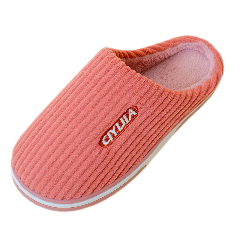 slippers autumn and winter thermal home wear couple cotton slippers thickened non-slip cross-border wholesale winter plush cotton slippers cross-border Item Picture