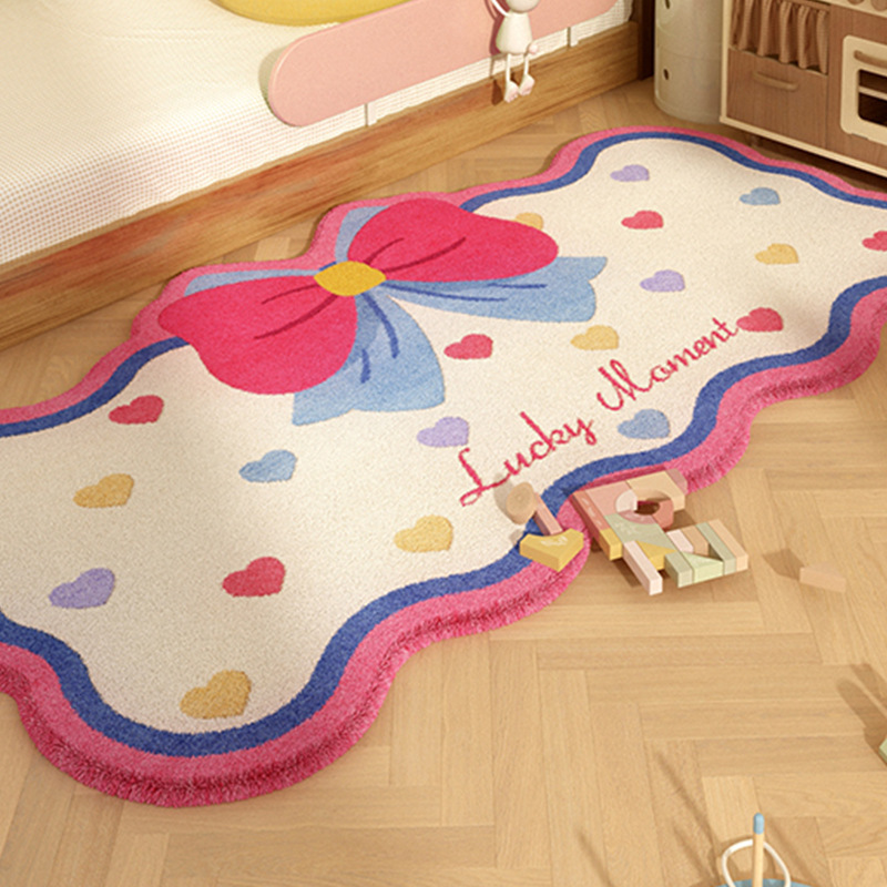 cute cartoon cashmere-like bedside blanket bedroom thickening and wear-resistant partition cool blanket sofa table carpet stain-resistant living room carpet Application Scenario