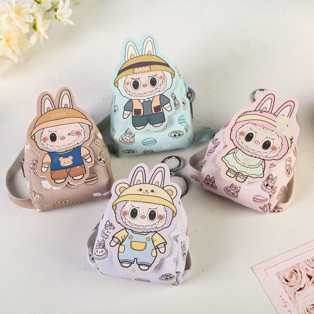 cartoon small backpack coin purse card holder lovely key buckle bag mini bag earphone bag portable carry-on Application Scenario