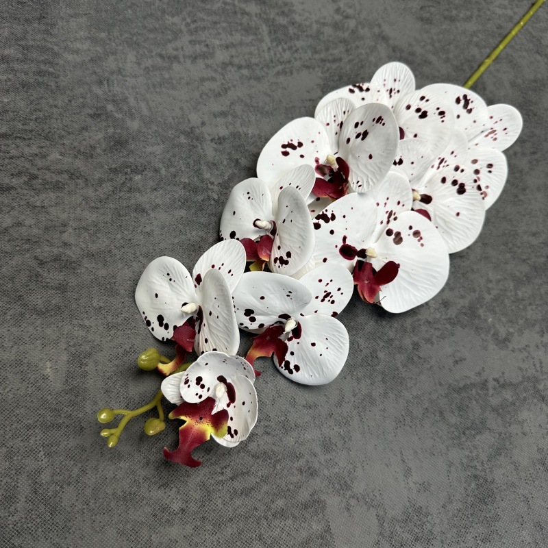 9-head film phalaenopsis 3d printing hand-feeling artificial flower wedding home hotel decoration fake flower wholesale details Picture