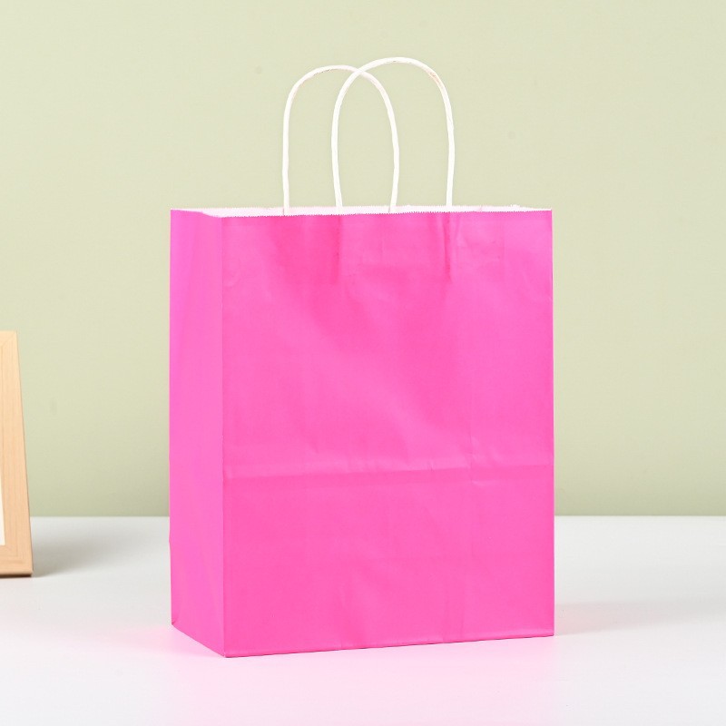 wholesale kraft paper portable paper bag takeaway catering baking milk tea packing bag clothing gift handbag printing logo full figure