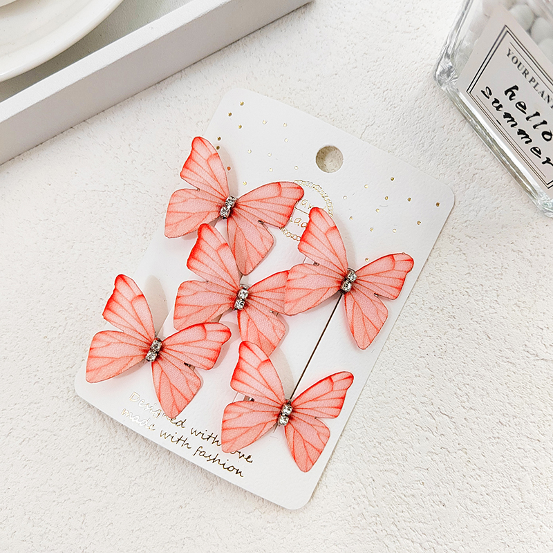 发卡/发卡针织/儿童发卡/卡片/花朵小爪夹细节图