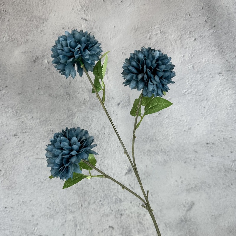 3 header chrysanthemum ping pong chrysanthemum artificial flower wedding home decorations arrangement dandelion cross-border fake flower decoration wholesale Item Picture