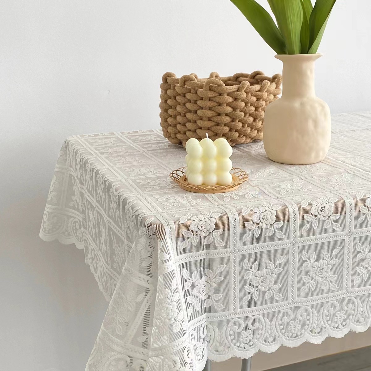 foreign trade lace thickening tablecloth multi-functional non-slip square towel sofa cover towel chiffon knitted sofa towel factory wholesale details Picture