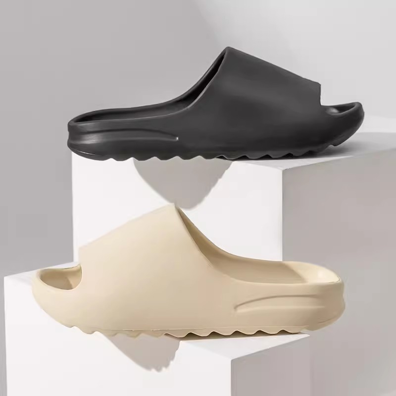 foreign trade coconut slippers women's summer couple outdoor beach flip-flops eva non-slip deodorant yeezy sandals men's cross-border full figure