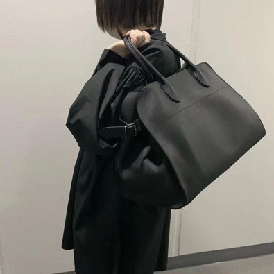 the @ row autumn and winter stars same style bag suede margaux15 handbag commuter computer hand-held tote full figure