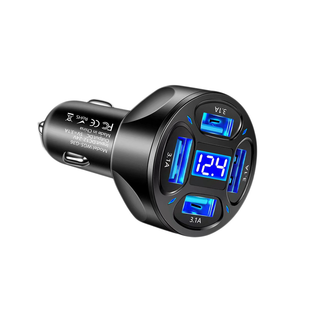 car charger pd fast charging multifunctional cigarette lighter converter w super one for three mobile phone high power Specification drawing