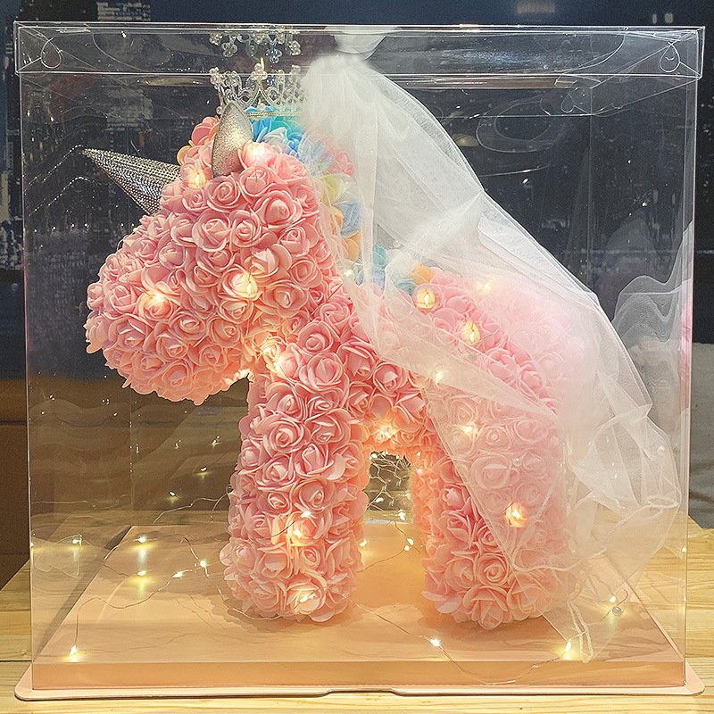 pe foam artificial flower valentine's day gift for girls rose unicorn birthday gift finished product wholesale full figure