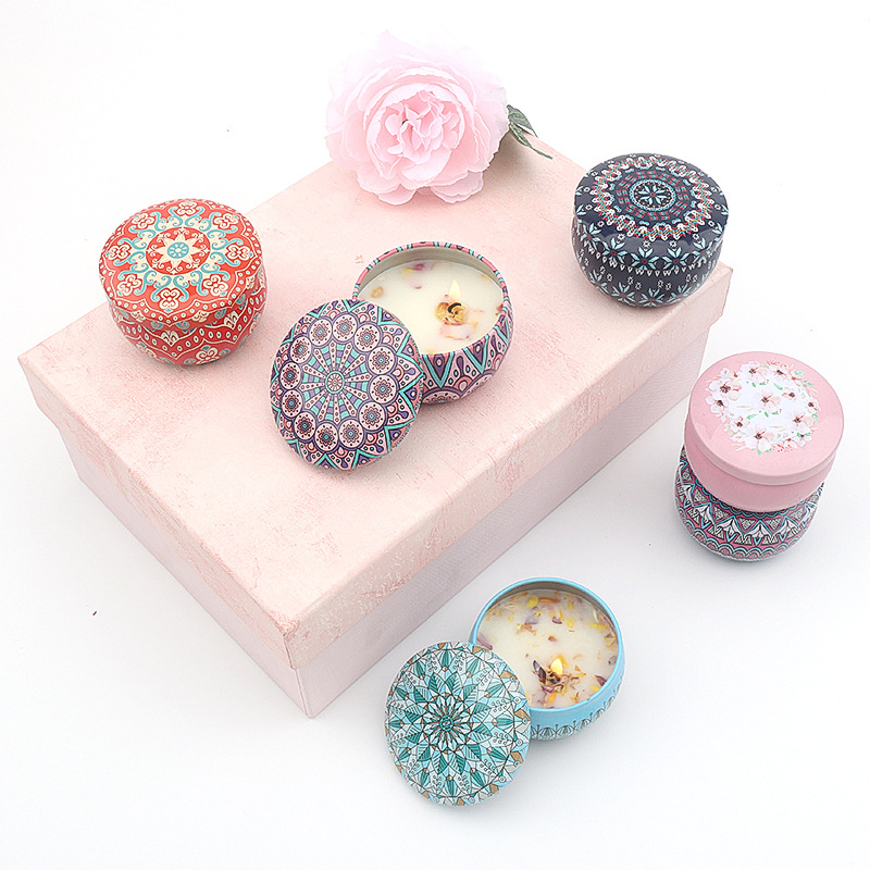 cross-border dried soy wax flower fragrance candles wedding gift birthday gift flower fragrance incense candle batch hair fringe grip stabilizer pad details Picture