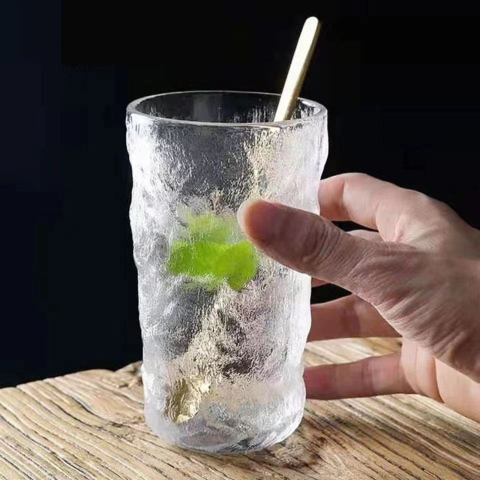 cup internet celebrity glacier glass water cup ins wind cup high sense minority simple beer milk water glass household Specification drawing