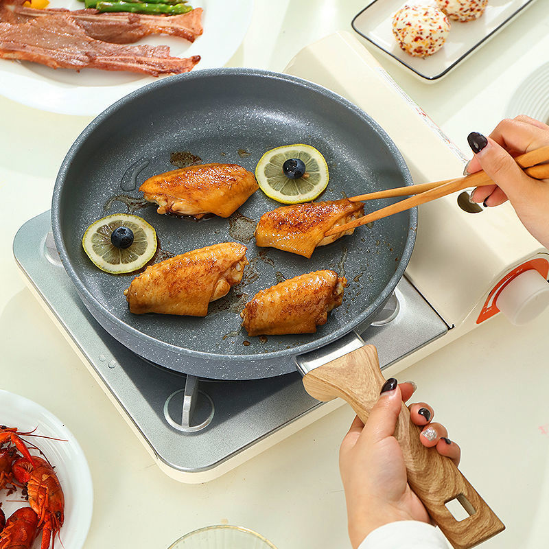fry pan medical stone pattern pan steak frying pan pancake frying pan household non-stick pan induction cooker gas stove universal Application Scenario