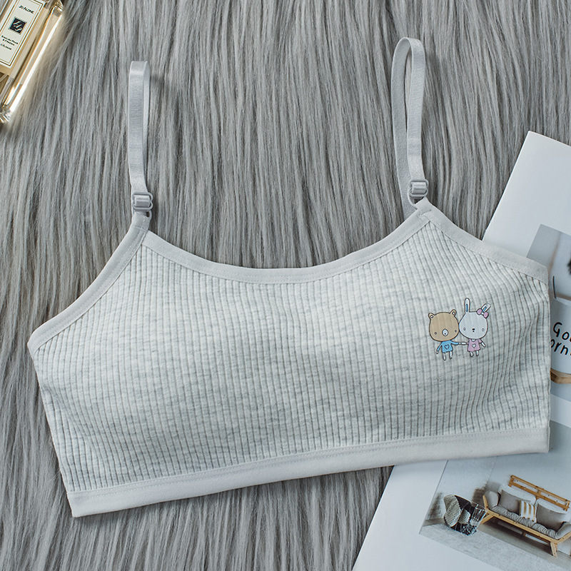[spot delivery in seconds] student underwear adjustable cotton vest high school student junior high school development sports bra Item Picture