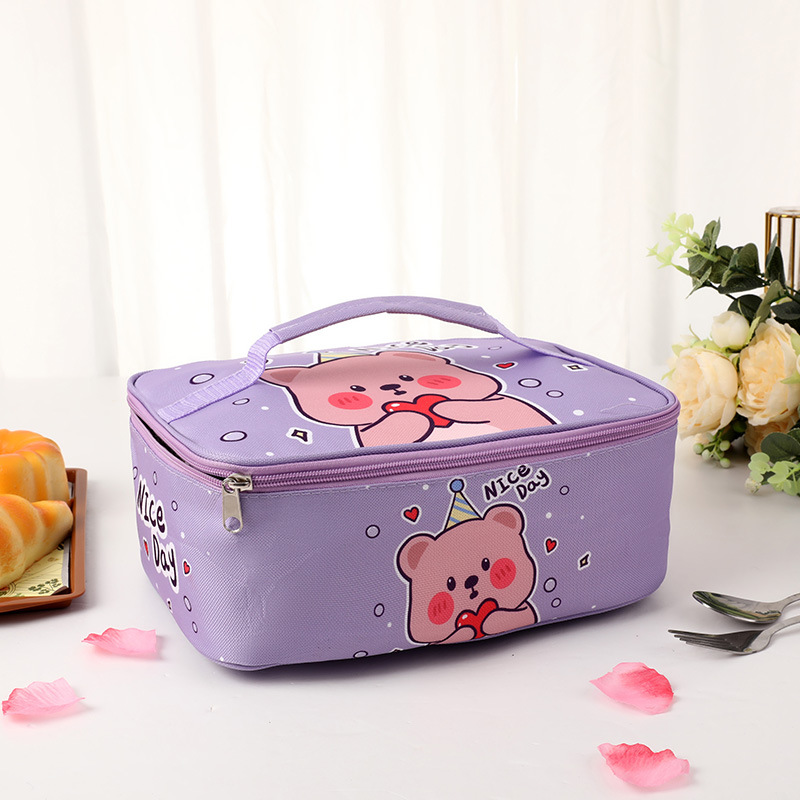 cartoon thermal bag lunch bag lunch box bag handbag students lunch box bags lunch bag aluminum foil rectangular rice bag full figure