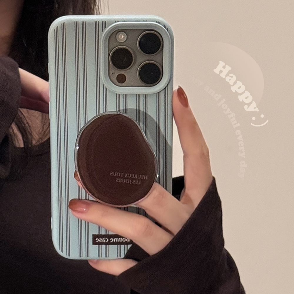 high-grade ins striped iphone16 phone case apple 14 retro brown bracket 15pro max suitable for 13 soft Specification drawing