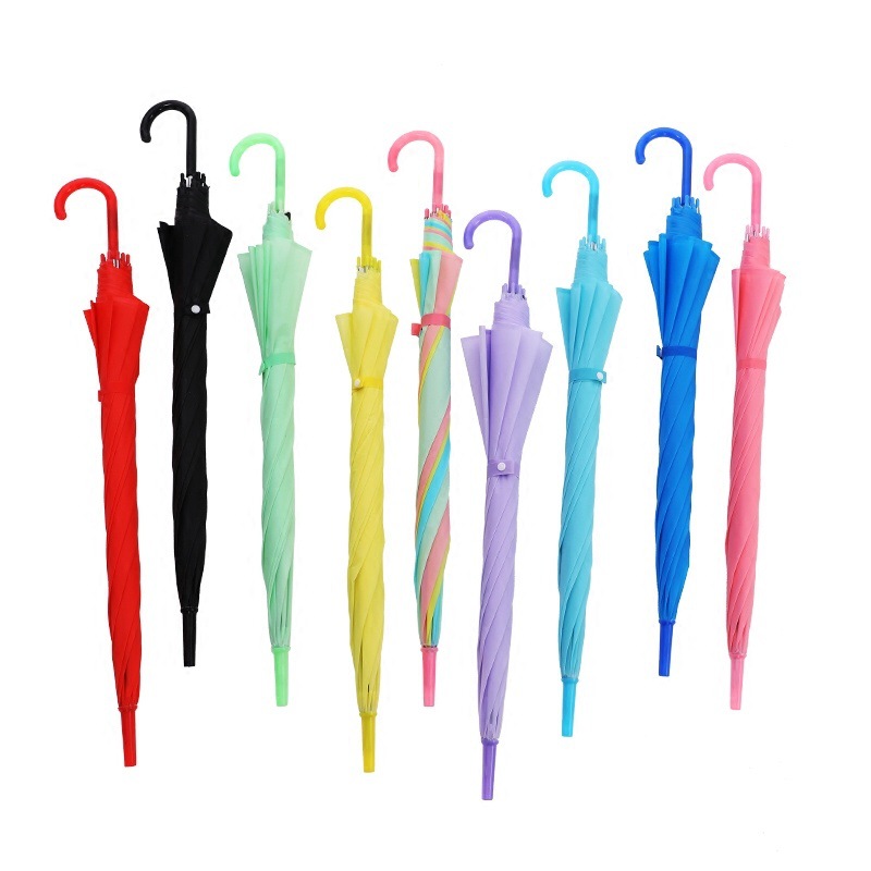 factory direct sales long handle straight rod frosted umbrella automatic color fresh umbrella stall wedding advertising umbrella printed logo Application Scenario