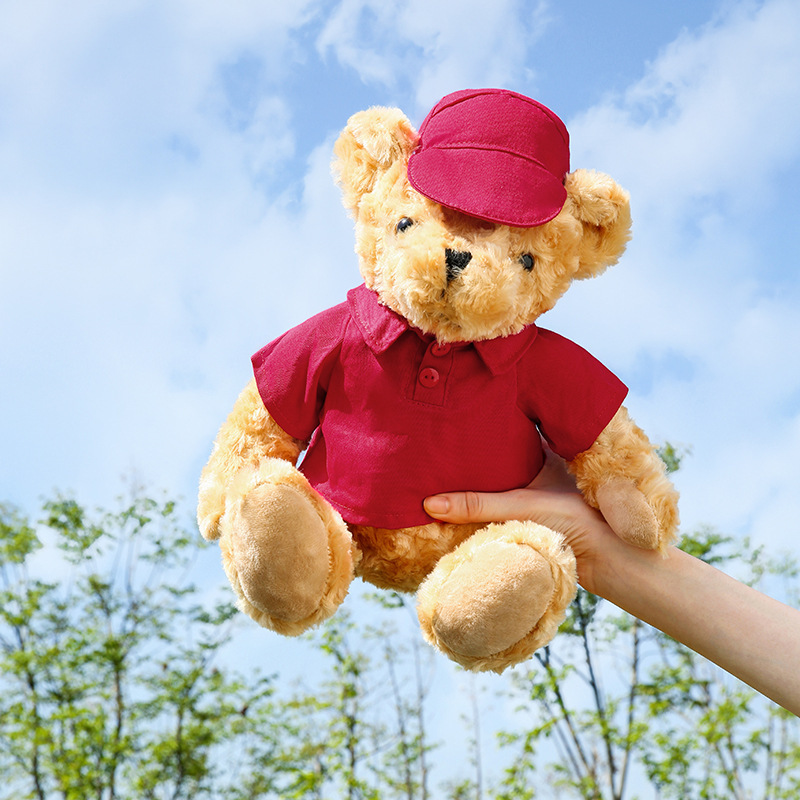 customized car logo bear doll teddy little bear plush toys plus logo change clothes doll company annual meeting gifts full figure