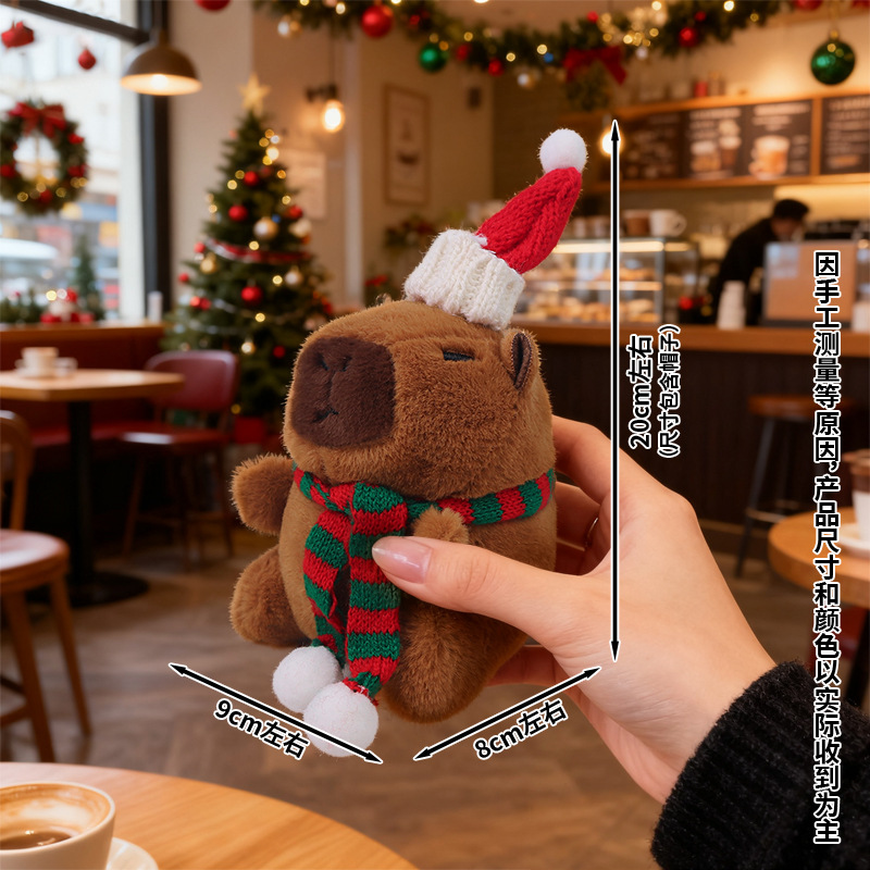 christmas water guinea pig plush doll capabala keychain pendant cute baby doll gift wholesale Application Scenario