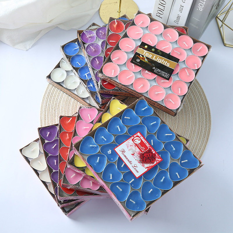 factory wholesale wedding round tealight hotel insulation wax proposal display small candle blessing lighting emergency candle details Picture