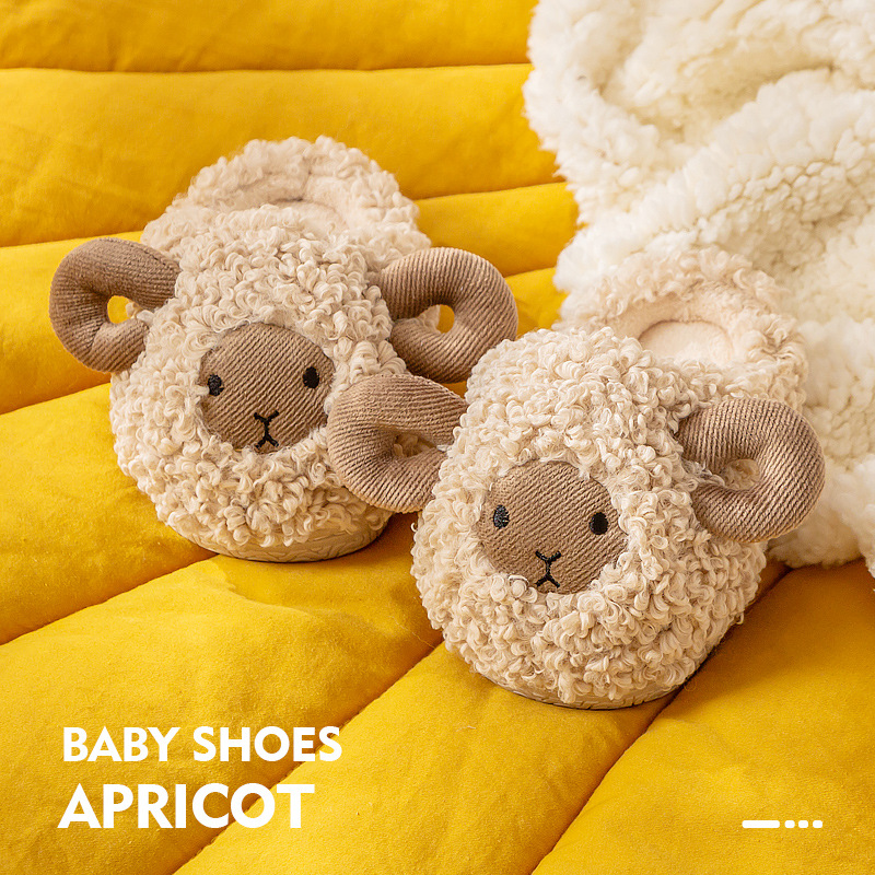 cheerful mario fluffy slippers daughter children's slippers autumn and winter home winter slippers boy's shoes children cotton slippers Application Scenario